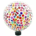 VCS 10" Rainbow Flowers Glass Globe