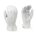 BGC Mens Goatskin Leather Driver M White