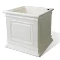 Algreen 16" Covington Cube Self Water Planter White