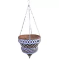 Austram 14" Queen Anne Parasol Hanging Planter White