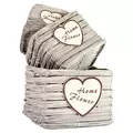 Gardener Select 3pc White Wood Square Flower Basket Planter 6/CS