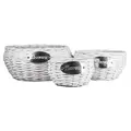 Gardener Select 3pc White Willow Round Flower Basket Planter 12/CS