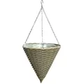 Gardener Select 14" Cone Hanging Basket Light Striped Wicker 20/CS