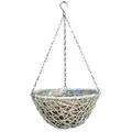 Gardener Select 12" Round Bottom Hanging Basket White Wicker 20/CS