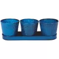 Robert Allen 4" Concord Garden Planter Set Oceanside