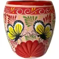 Talavera 11"Hx9.5"W Bella Especial Ovalo Pot Red