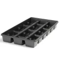 Landmark 04.00 Square Press Fit Tray 18 Count Black 100 Per Case 32 Cases Per Pallet