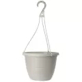 Grower Select 10.00 Everest Hanging Basket, With 18in Hanger, Cotton White, 70 per Case, 10.08in OD x 6.99in H, 1.5 Gallon
