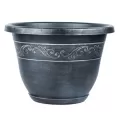 Grower Select 14.00 Kacey Planter Silver Wash 18 Liter 4.76gal Bulk 1020/PL - 15.98in OD x 11.22in H