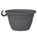 HC 12" Eclipse Round Hanging Basket Warm Gray
