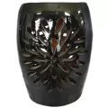 MCarr 19" Starburst Garden Stool Glossy Black