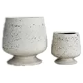 MCarr 16pc Ficonstone Short Snifter Urn Planter Pallet Ivory