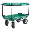 Millside 20"x38" Plastic Double Deck Cart w/ Flat Free Tires