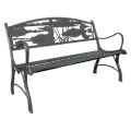 Painted Sky Bench Loon Iron