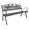 Painted Sky Bench Running Horse Iron