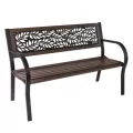 Painted Sky Bench Flora 2 Tone Tube Steel