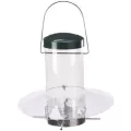 Birds Choice 12" Classic Hanging Feeder with Protective Cover Clear