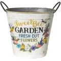 DDI 12.6" Painted Metal Planter