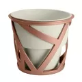 HC 6" Curio Planter Cottage Stone w/ Copper Stand