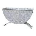 Panacea Galvanized Half Barrel Planter