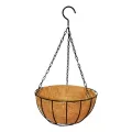 PlantBest 16"/40cm Metal Hanging Basket With Coir Liner