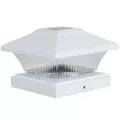 Moonrays Post Cap Solar Light w/Plastic Lens White
