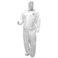 ProWorks Disposable Coverall, Microporous, Elastic Wrist, Ankles, and Hood, White, XL, 12/CS