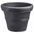Crescent 16" Brunello Planter Caviar Black