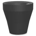 Crescent 18" Rim TruDrop Planter Caviar Black