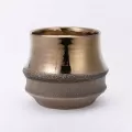 PHG 6"x5.5" Santa Barbara Planters Rustic Gold Case of 8