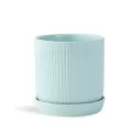 PHG 5"x5.5" Fluted Cylinder Planter Pastel Green Case of 8