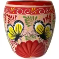 Talavera 12" Bella Especial Ovalo Pot Red