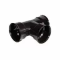ADS Tee, Bell-End HDPE Watertight Dual Wall Injection Molded N-12, Black 12" | DFD1264WT