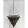 Gardener Select 14 Plastic Cone Hanging Basket Yellow, Blue, Brown, Black