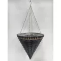 Gardener Select 14 Plastic Cone Hanging Basket Dark Blue, Black, Brown