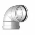 4" Gasketed PVC G Series SDR-35 90 Degrees 1/4 Bend Testing Sewer Elbow | GSP90S040