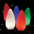 Christmas Light Bulb, Faceted E17 C9 LED Opaque Multi-Colored