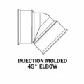 ADS Soiltight Elbow, Bell-End HDPE 45 Degrees Degrees Dual Wall Injection Molded N-12, Black 6" | DFD694ST