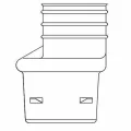 ADS Downspout Adapter, 6" x 4" x 6", Snap Black HDPE | DFE0664AA