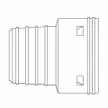 Adapter, 4"Clay Black Polyethylene Schedule 40 Corrugated