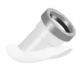 Saddle Wye, 8" x 4"Short Gasket Skirt x Gasket Inlet PVC H Series SDR-26 with Stainless Steel Clamp and Lockring