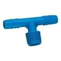 Blue PVC Twister Tee 1/2 in. Double Helix x Double Helix x MIPT | 3100-005