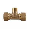 Tee, 3/4" x 3/4" x 1"Type T CTS Compression x Type T CTS Compression x MNPT Brass 74762T Series