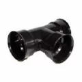 ADS Tee, Bell-End HDPE Watertight Dual Wall Injection Molded N-12, Black 6" | DFD661WT