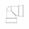 ADS Soiltight Elbow, Bell-End HDPE 90 Degrees Degrees Dual Wall Injection Molded N-12, Black 6" | DFD699ST