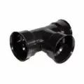 ADS Tee, Bell-End HDPE Watertight Dual Wall Injection Molded N-12, Black 8" | DFD862WT