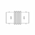 ADS Internal Coupler, Snap HDPE Single Wall Black Male x Barb 3" | DFECPINT030