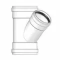 Wye, 4"Gasketed PVC G Series SDR-35 45 Degrees
