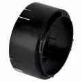 6" Locking Outlet, Black Styrene Universal