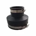 Flexible Coupling, 4"Clay x PVC Black